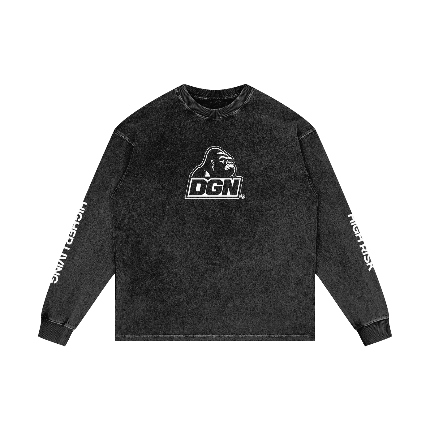 Acid Wash Oversize Long Sleeve T-Shirt