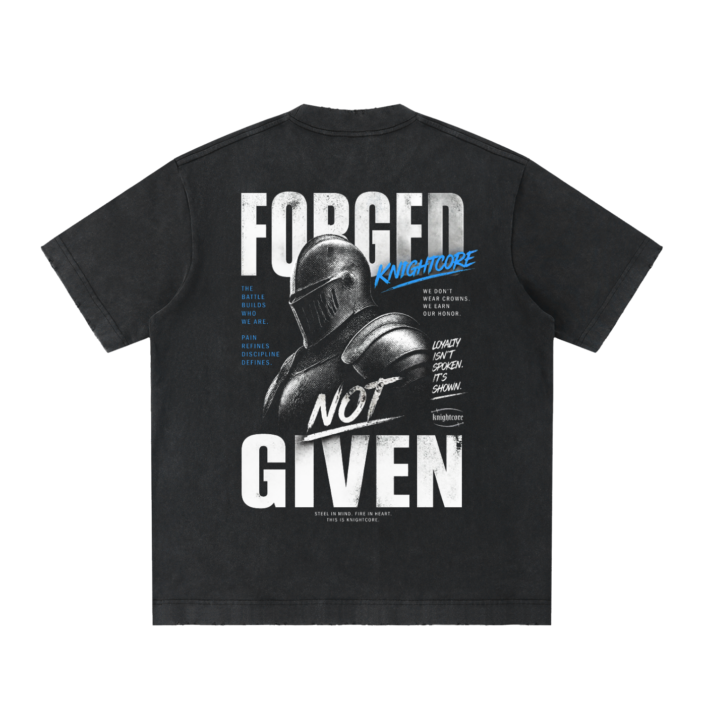 Knightcore - Heavyweight Vintage Washed Frayed T-Shirt