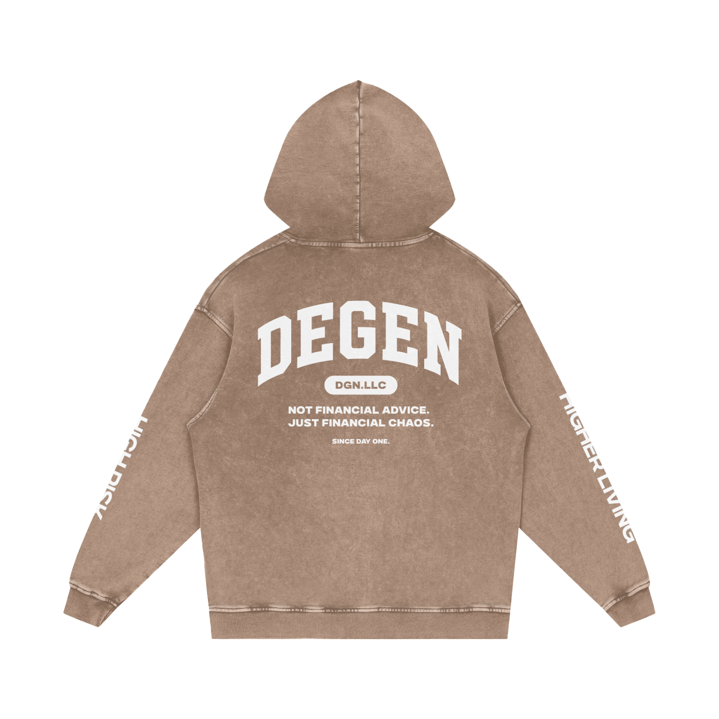 Snow Washed Loose Cotton Hoodie