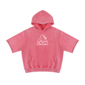 Unisex Mineral Wash Short Sleeve Hoodie