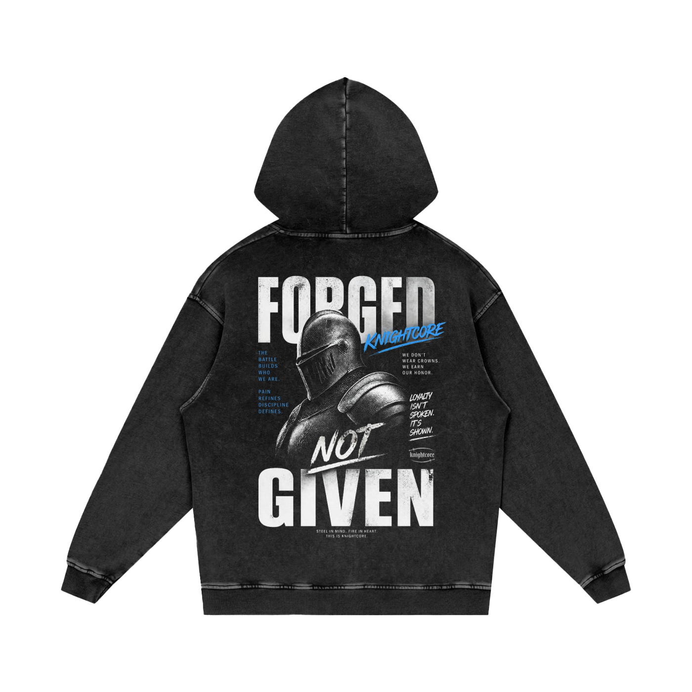 Knightcore - Snow Washed Loose Cotton Hoodie