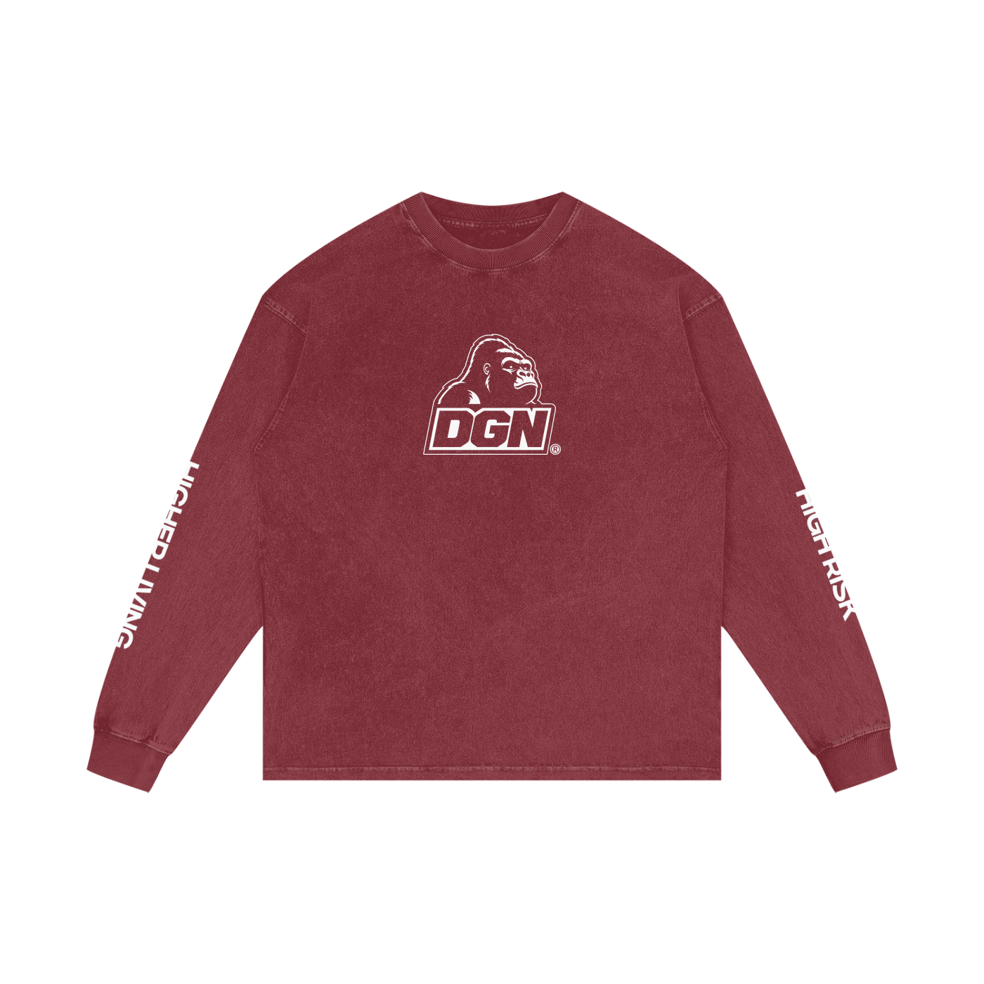 Acid Wash Oversize Long Sleeve T-Shirt