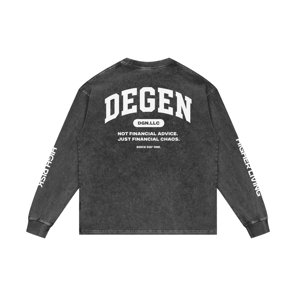 Acid Wash Oversize Long Sleeve T-Shirt