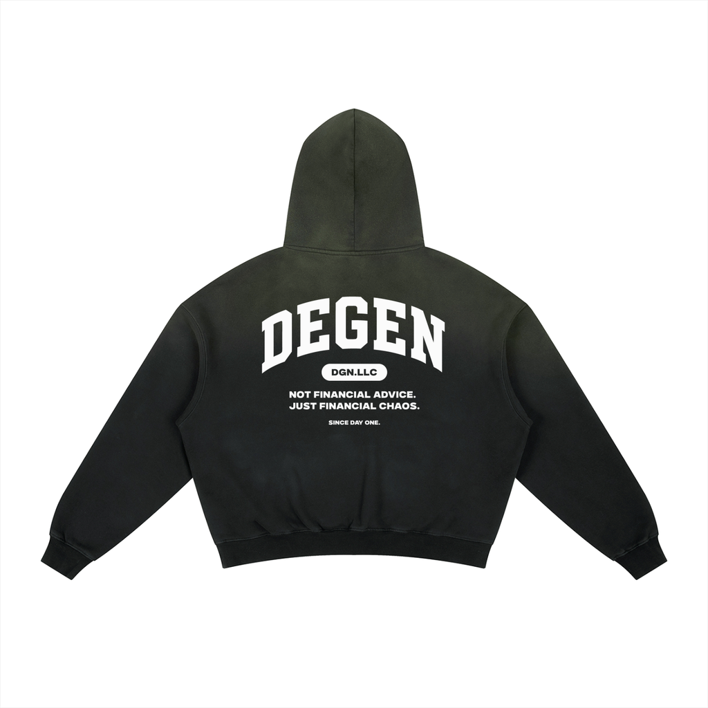 Frayed Sunfade Boxy Fleece Hoodie