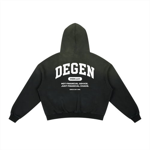 Frayed Sunfade Boxy Fleece Hoodie