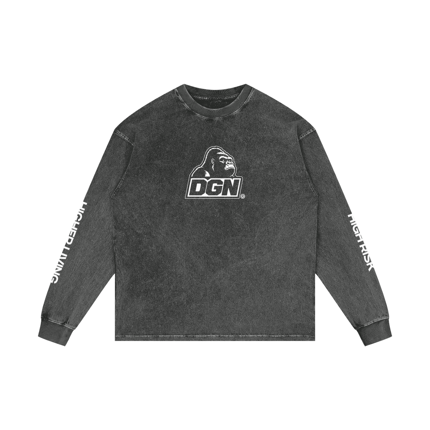 Acid Wash Oversize Long Sleeve T-Shirt