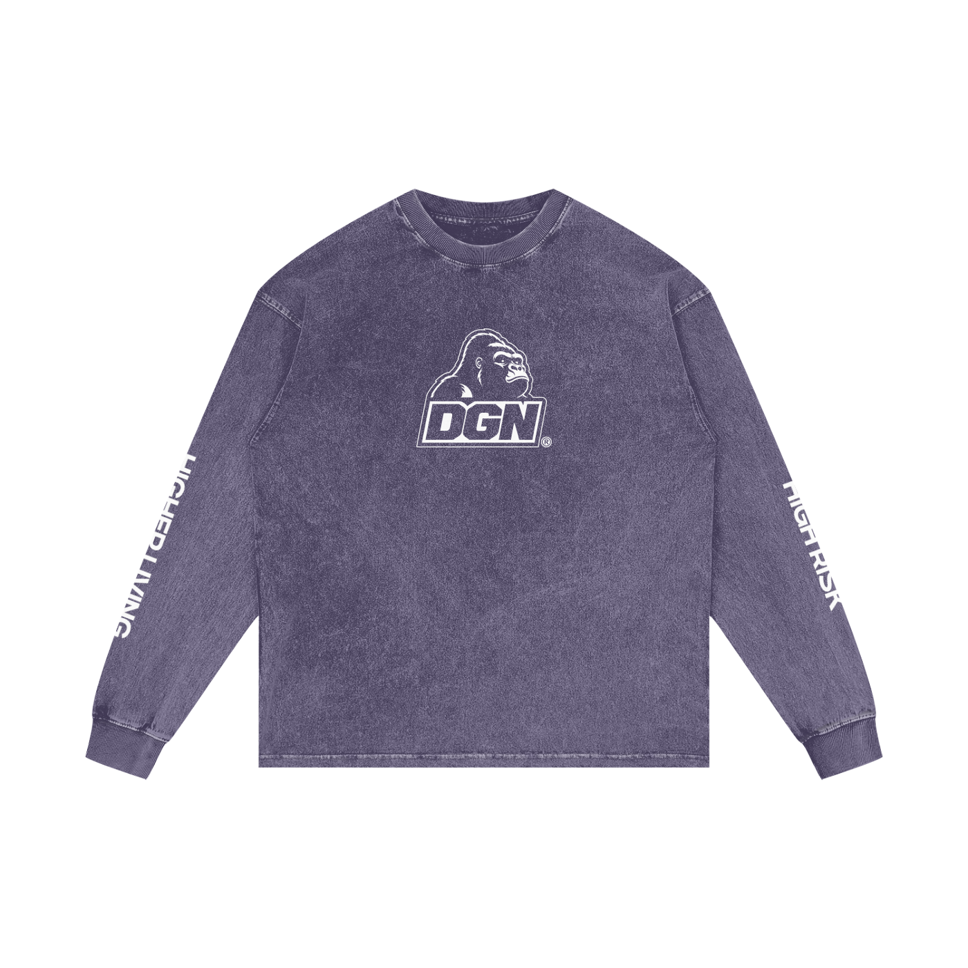 Acid Wash Oversize Long Sleeve T-Shirt