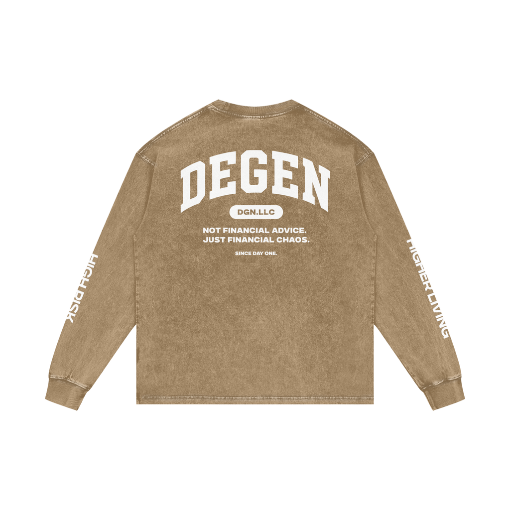 Acid Wash Oversize Long Sleeve T-Shirt