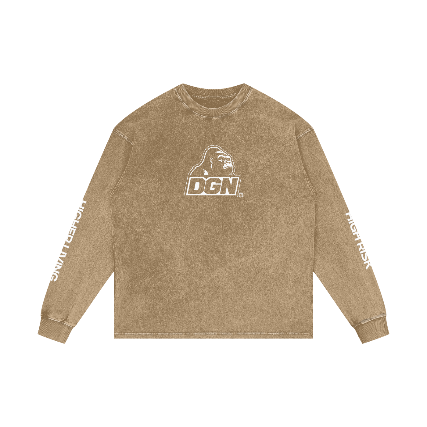 Acid Wash Oversize Long Sleeve T-Shirt