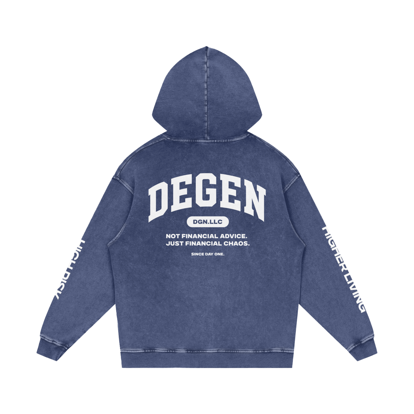 Snow Washed Loose Cotton Hoodie
