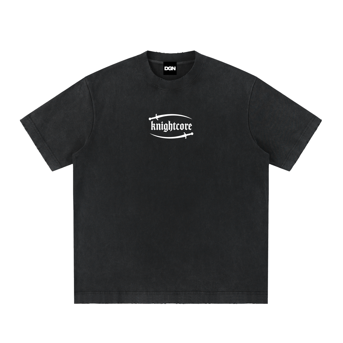 Knightcore - Heavyweight Vintage Washed Frayed T-Shirt