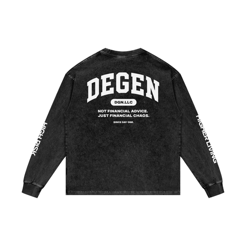 Acid Wash Oversize Long Sleeve T-Shirt