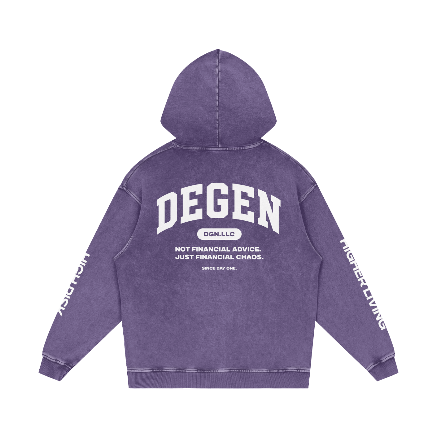 Snow Washed Loose Cotton Hoodie