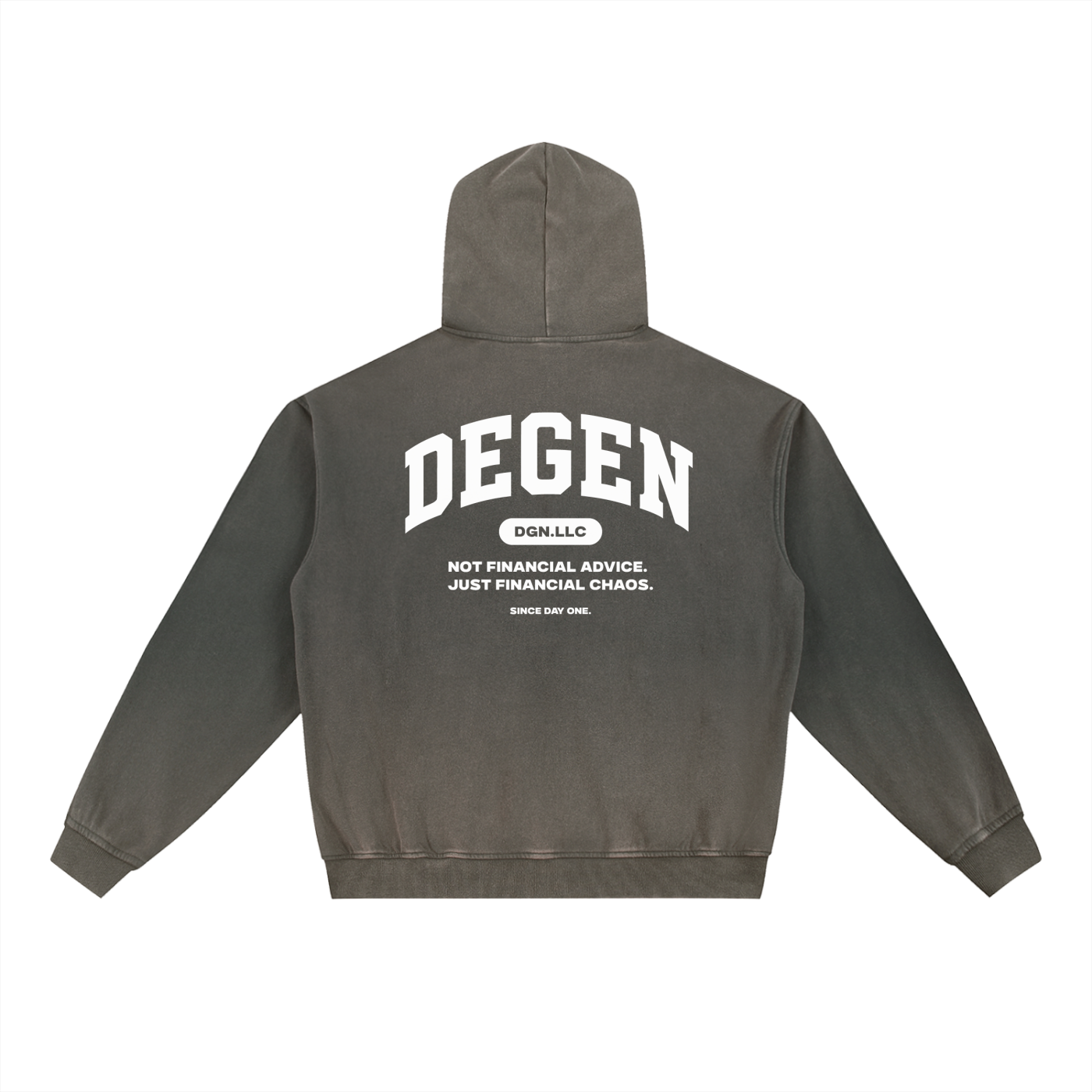 Vintage Washed Gradient Fleece Hoodie