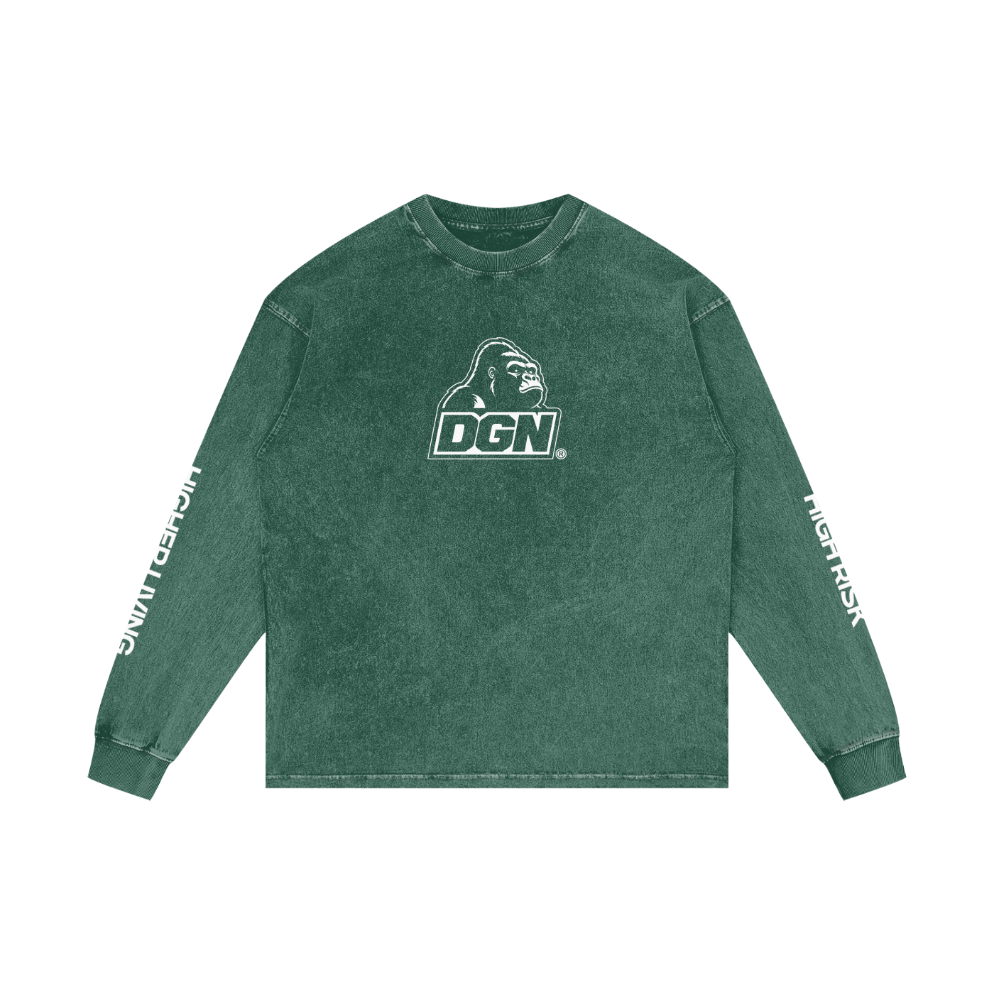 Acid Wash Oversize Long Sleeve T-Shirt