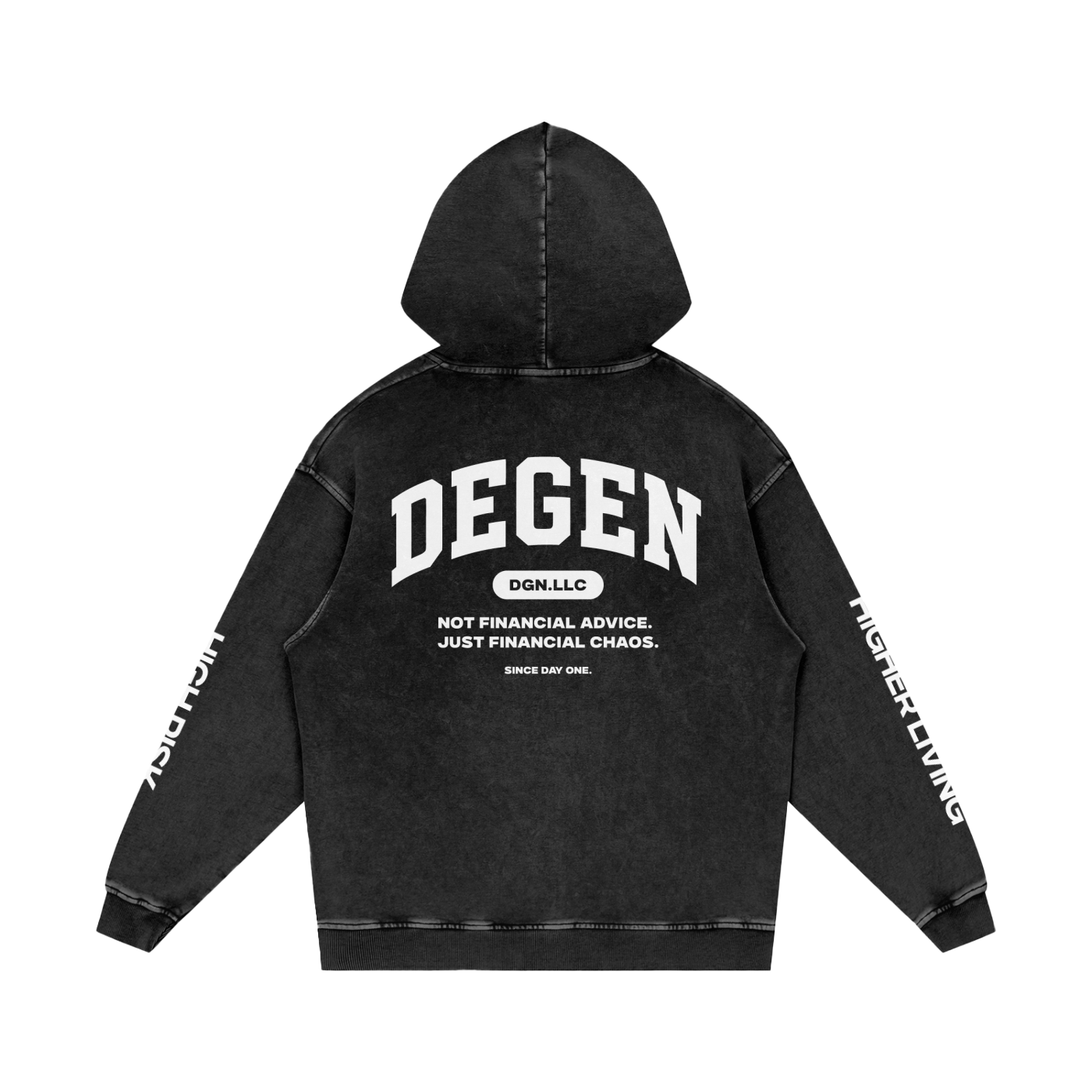 Snow Washed Loose Cotton Hoodie