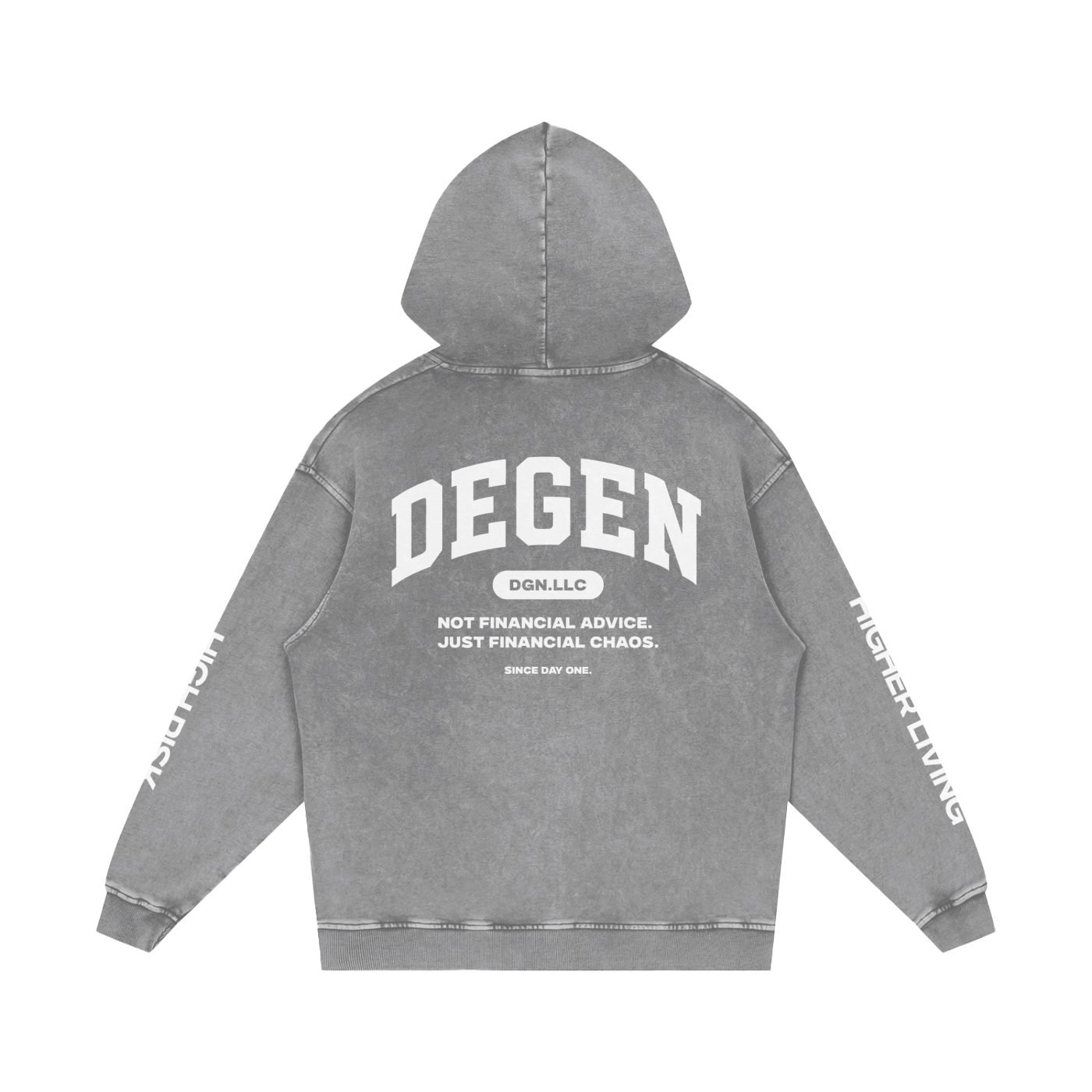 Snow Washed Loose Cotton Hoodie