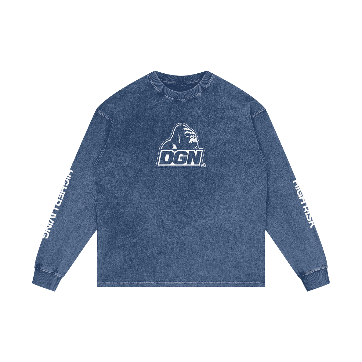 Acid Wash Oversize Long Sleeve T-Shirt